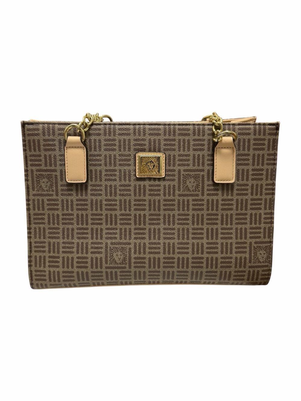 Anne Klein Logo Brown/Tan Handbag